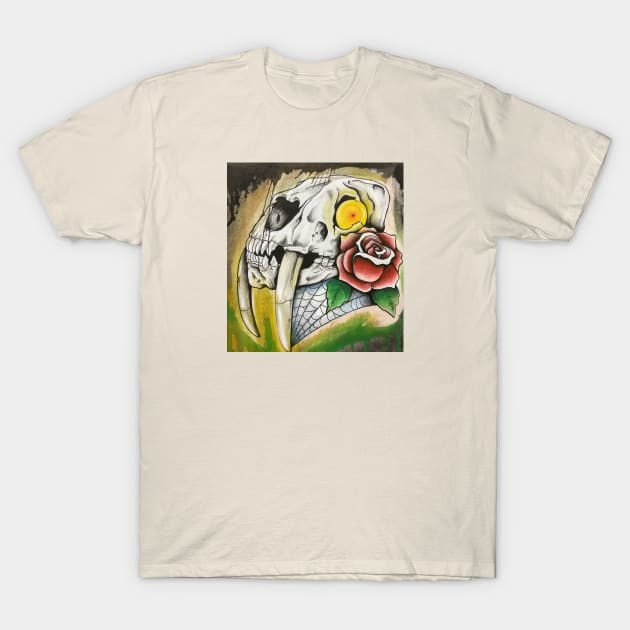 Sabertooth Skull T-Shirt by Toby Sasquatch